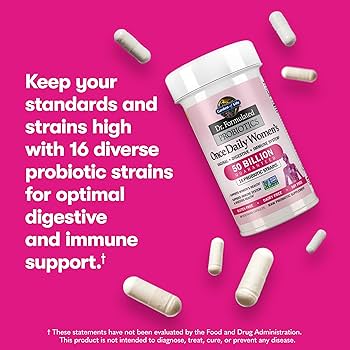 Garden of Life Once Daily Dr. Formulated Probiotics for Women 50 Billion CFU 16 Probiotic Strains with Organic Prebiotics for Digestive, Vaginal & Immune Health, Dairy Free, Shelf Stable 30 Capsules